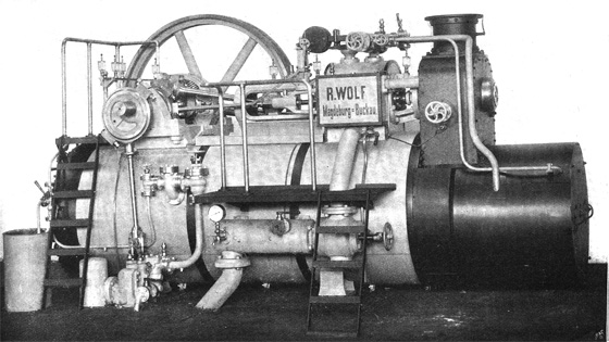 hogedruk tandem locomobiel van R. Wolf, Buckan